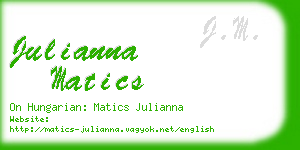 julianna matics business card